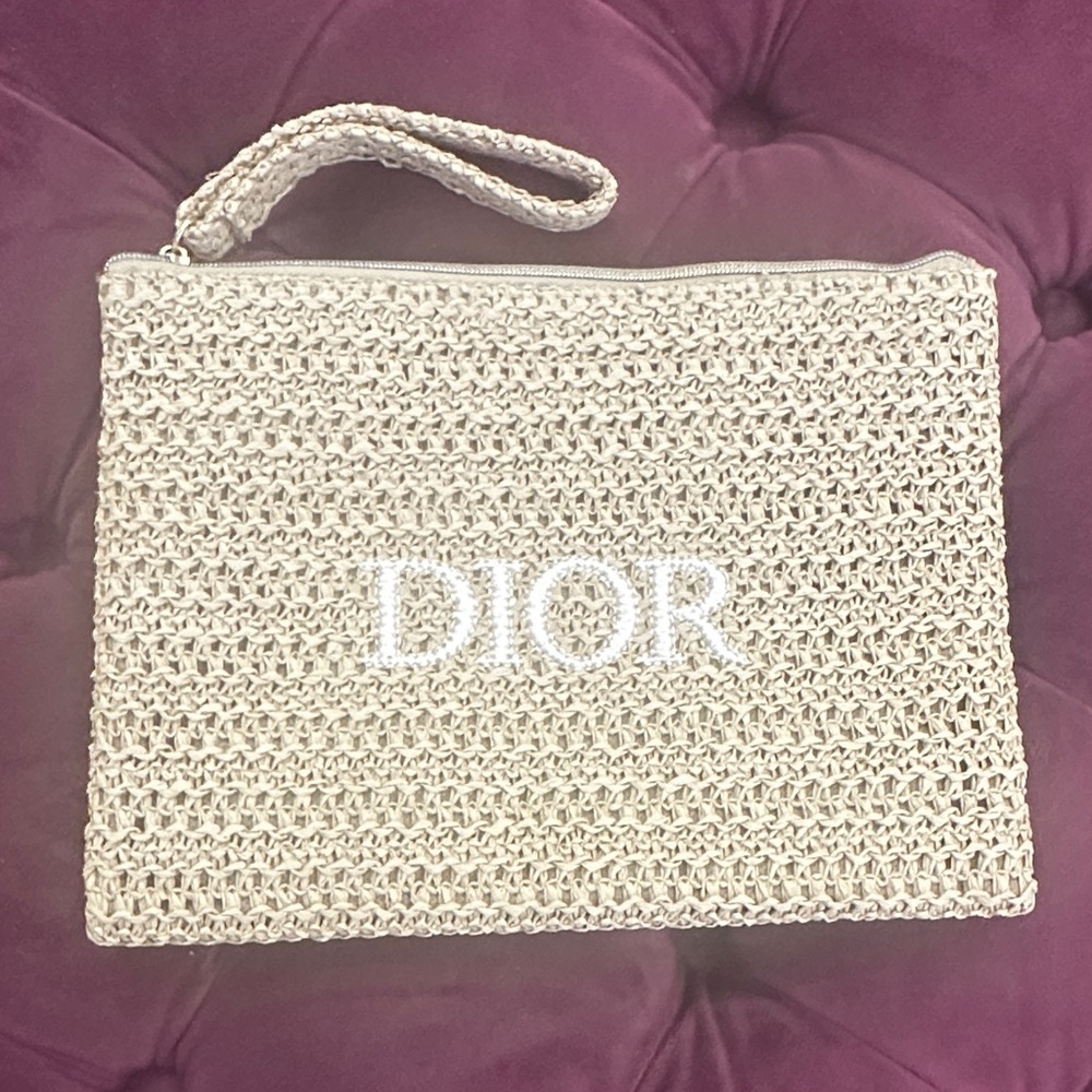 Dior Beige Crochet Wristlet